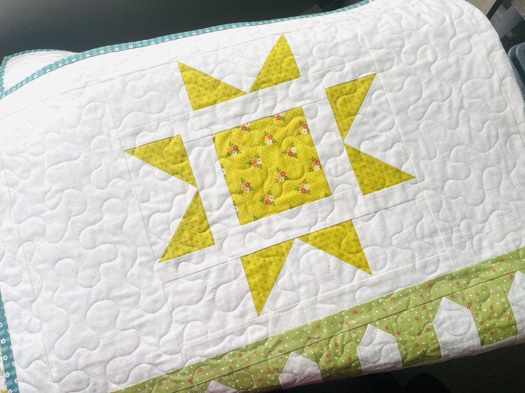 Sun Star Quilt Block – Month 1 – My Little Adventure Quilt